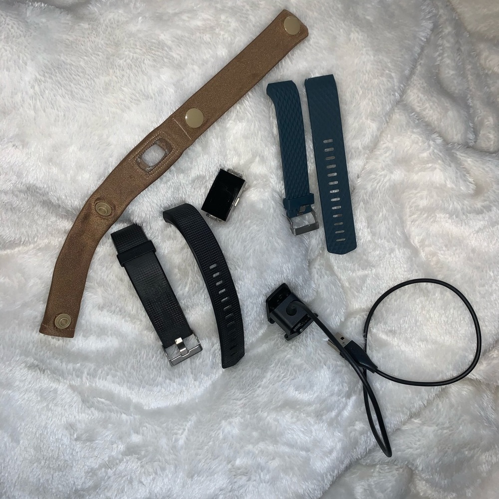 Fitbit Charge 2 with 3 straps and a charger